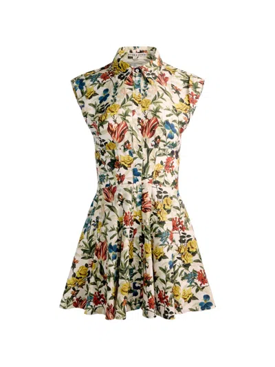 ALICE AND OLIVIA ALICE + OLIVIA PRINTED COTTON MINI DRESS