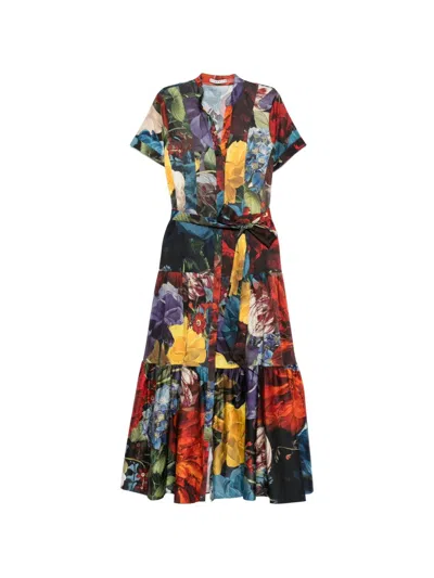 Alice And Olivia Alice+olivia Printed Midi Dress In Multi