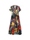 Alice And Olivia Alice+olivia Printed Midi Dress In Multi