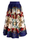 Alice And Olivia Nilda Voluminous Skirt In Blue