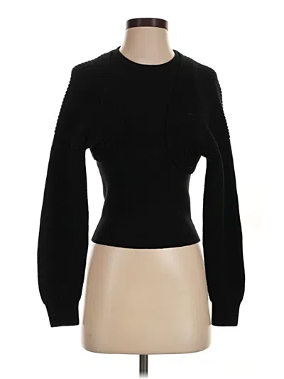 Pre-owned Alice + Olivia Pullover Sweater In Black