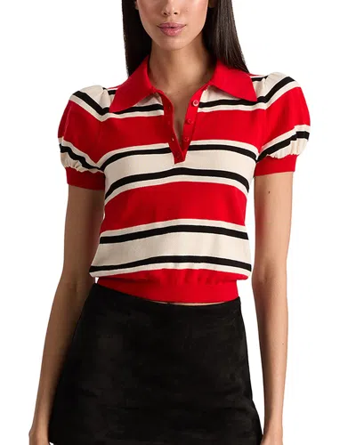 Alice And Olivia Alice + Olivia Ramona Striped Pullover In Red