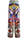 Alice And Olivia Athena Clean Wide Leg Pants On The Road In Multi