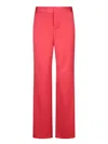 ALICE AND OLIVIA RED SATIN WIDE LEG TROUSERS ALICE + OLIVIA