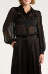 Alice And Olivia Alice + Olivia Roanne Blouson Sleeve Top In Gold
