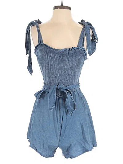 Pre-owned Alice And Olivia Alice + Olivia Romper In Blue
