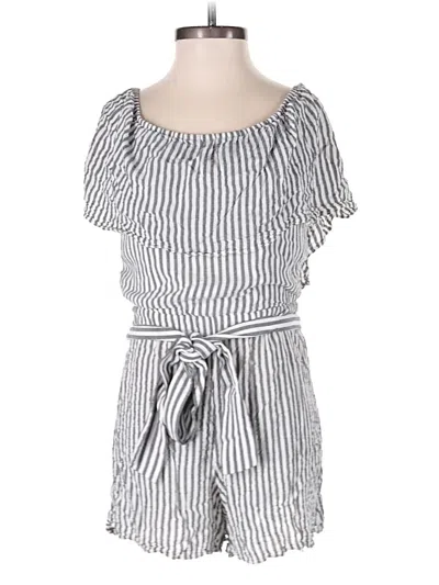 Pre-owned Alice And Olivia Alice + Olivia Romper In Gray