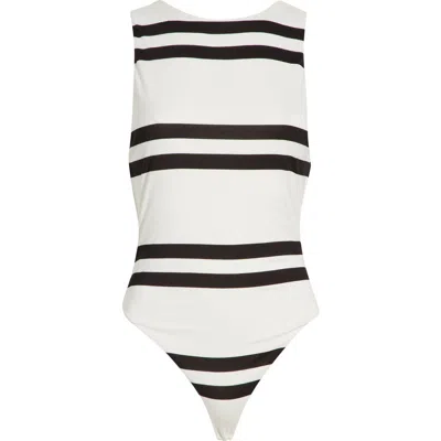 Alice And Olivia Alice + Olivia Rothy Sleeveless Crewneck Bodysuit In White