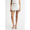 Alice And Olivia Alice + Olivia Rubi Embellished Micro Miniskirt In White
