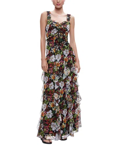 Alice And Olivia Alice + Olivia Rue Empire Waist Godet Maxi Dress In Black  | ModeSens