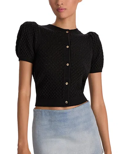 Alice And Olivia Sabine Cashmere Cardigan In Black
