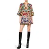 Alice And Olivia Alice + Olivia Sadie Printed Mini Dress In On The Road