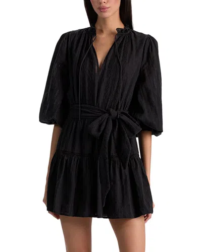 Alice And Olivia Alice + Olivia Sadie Mini Shirt Dress In Black