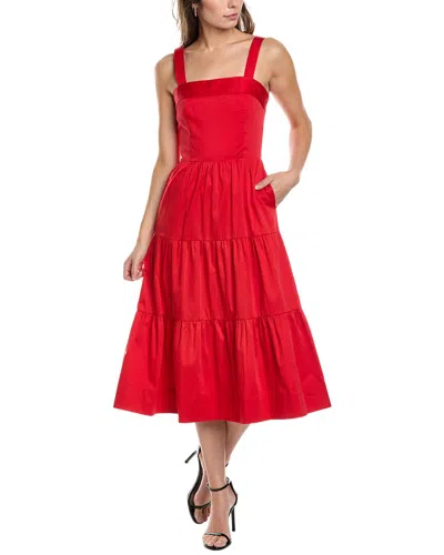 Alice And Olivia Alice + Olivia Saige Tiered Dress In Red | ModeSens
