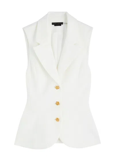 ALICE AND OLIVIA ALICE + OLIVIA SAMMIE STRETCH-WOVEN BLAZER TOP