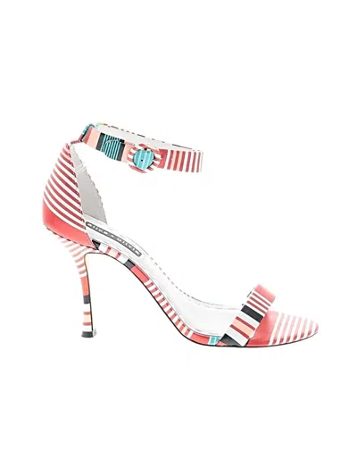 Pre-owned Alice And Olivia Alice + Olivia Sandals In Red