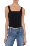 Alice And Olivia Sariah Corset Tank Top In Black