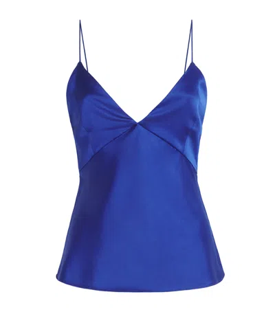 Alice And Olivia Alice+olivia Satin Milta Cami Top In Blue