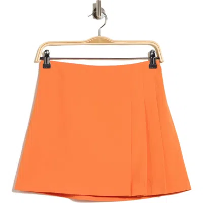 Alice And Olivia Alice + Olivia Semira Pleated Miniskirt In Mango