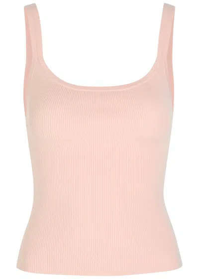 Alice And Olivia Alice + Olivia Shana Ribbed Wool-blend Tank In Pink