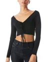 Alice And Olivia Alice + Olivia Sharee 2-way Cropped Pullover In Black