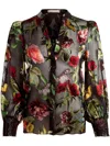 Alice And Olivia Sheila Blouse In Multicolour