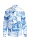 Alice And Olivia Willa Placket Blouse In Multicolour