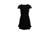Alice And Olivia Alice + Olivia Short Sleeve Lace Dress In Black Polyester In Black