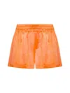 Alice And Olivia Richie Cuffed Low Rise Boxer Short In Coral
