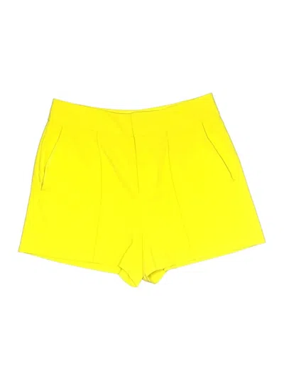 Pre-owned Alice And Olivia Alice + Olivia Shorts In Yellow