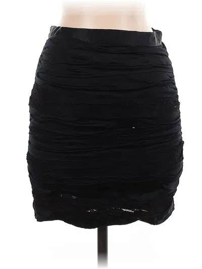 Pre-owned Alice And Olivia Alice + Olivia Silk Skirt In Black