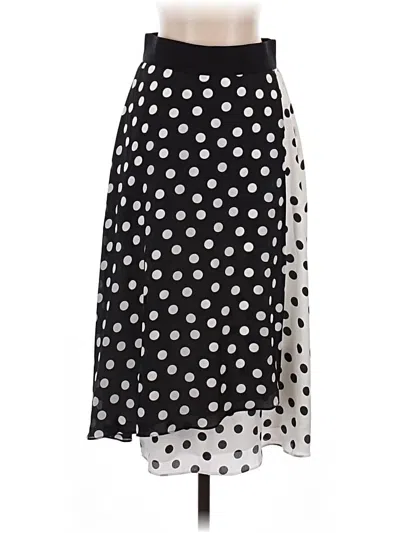 Pre-owned Alice And Olivia Alice + Olivia Silk Skirt In Black