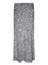 ALICE AND OLIVIA ALICE + OLIVIA SILVER SEQUIN LONG SKIRT