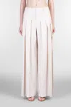 Alice And Olivia Simon Pants In Beige Linen