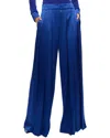 Alice And Olivia Simon High Rise Wide Leg Pleated Trouser In Blue
