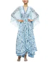 Alice And Olivia Alice + Olivia Sion Floral Long Sleeve Pleated Maxi Dress