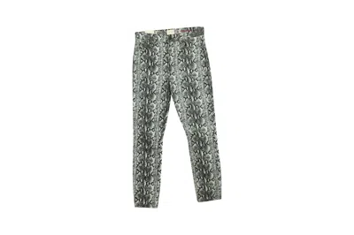 Alice And Olivia Alice + Olivia Skinny Leg Snakeskin Jeans In Multicolor Cotton