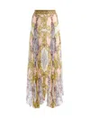 Alice And Olivia Acanthus Print Maxi Skirt