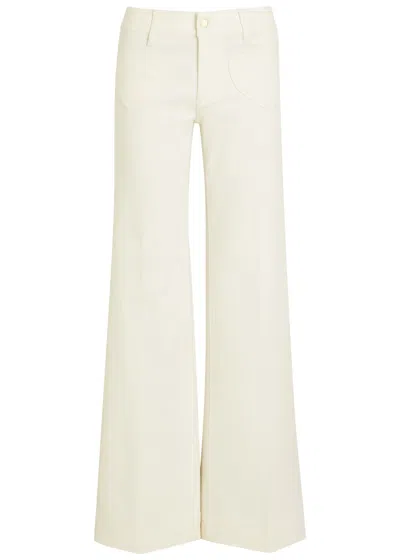 Alice And Olivia Alice + Olivia Slay Heart Wide-leg Jeans In White