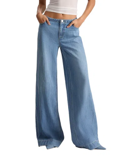 Alice And Olivia Alice + Olivia Slay Low-rise No Wb Jean In Blue