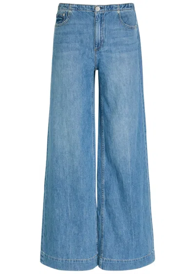 Alice And Olivia Alice + Olivia Slay Wide-leg Jeans In Blue