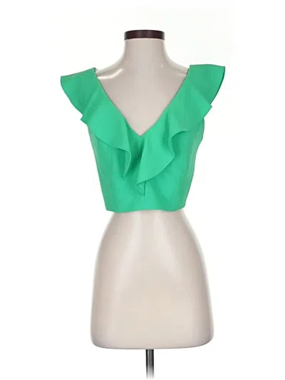 Pre-owned Alice And Olivia Alice + Olivia Sleeveless Blouse In Green