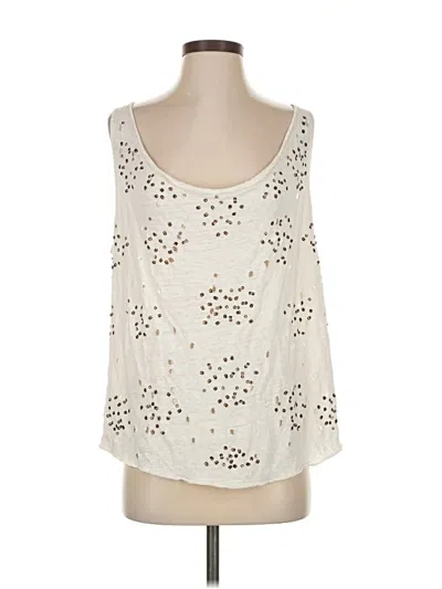 Pre-owned Alice And Olivia Alice + Olivia Sleeveless Blouse In Ivory