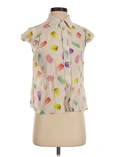 Pre-owned Alice + Olivia Sleeveless Blouse In Ivory
