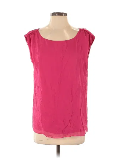 Pre-owned Alice And Olivia Alice + Olivia Sleeveless Silk Top Pink Scoop Neck Tops
