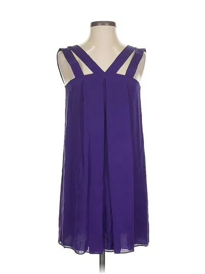 Pre-owned Alice And Olivia Alice + Olivia Sleeveless Silk Top Purple Halter Neckline Tops