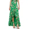 Alice And Olivia Alice And Oliva Soraya Faux Wrap Skirt In Green