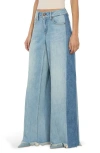 Alice And Olivia High Rise Ultra Baggy Jeans In Denim In Gemma Light Blue