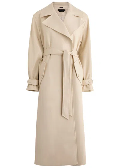 Alice And Olivia Alice + Olivia Sullivan Belted Faux Leather Trench Coat In Cream
