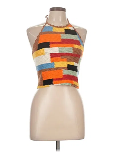 Pre-owned Alice And Olivia Alice + Olivia Sweater Vest In Orange
